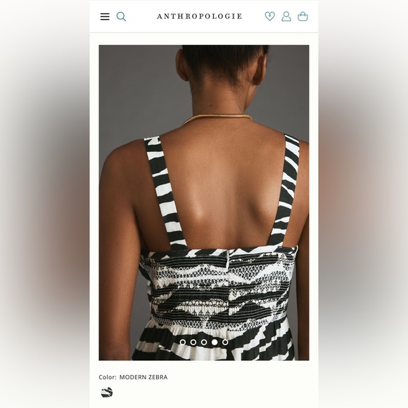 Anthropologie L Hope For Flowers Modern Zebra Print Linen Maxi Dress NWT organic - Picture 13 of 14